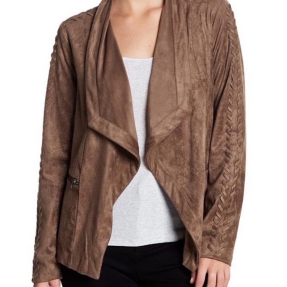 Cupcakes & Cashmere Doris Faux Suede Jacket Size XS